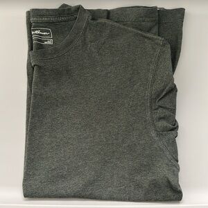 Eddie Bauer Short Sleeve Cotton TShirt Gray Size Large